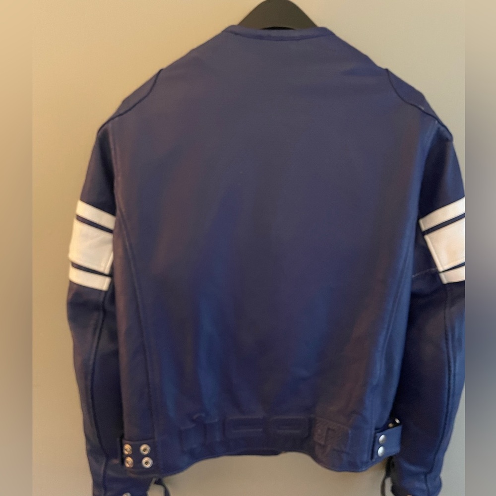 Icon Leather Riding Jacket - Men’s Size M in Royal Blue - Picture 4 of 6
